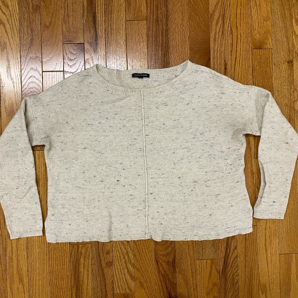 Eileen Fisher Boxy Lightweight Comfortable Sweater